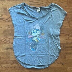 Hollister Minnie Mouse Disney XXS T Shirt Top Short Sleeve Women Gray Tee VTG